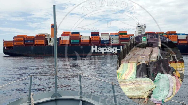 Incauta Armada de Ecuador casi dos toneladas de cocaína con destino a México