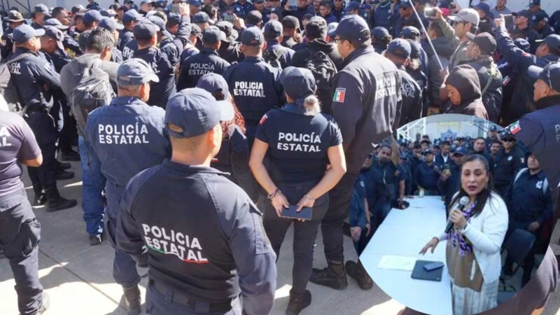 Policías estatales de Oaxaca se van a huelga ante amenaza de despidos