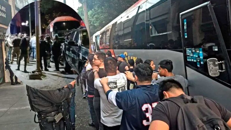 Retienen normalistas en Jalisco autobuses con 73 migrantes