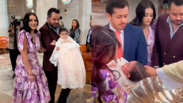 ¡Sin los Derbez! José Eduardo Derbez y Paola Dalay celebran el bautizo de su hija