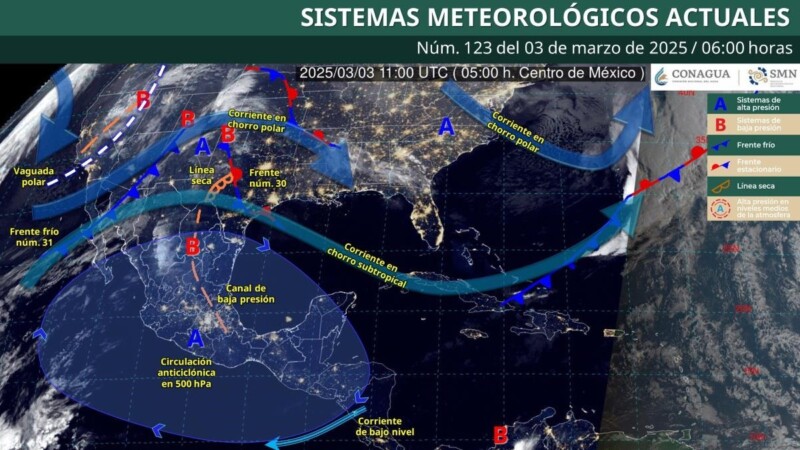Pronóstico del clima en Quintana Roo para hoy lunes 3 de marzo 2025