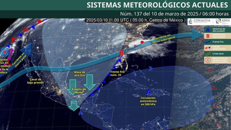 Pronóstico del clima en Quintana Roo para hoy lunes 10 de marzo 2025