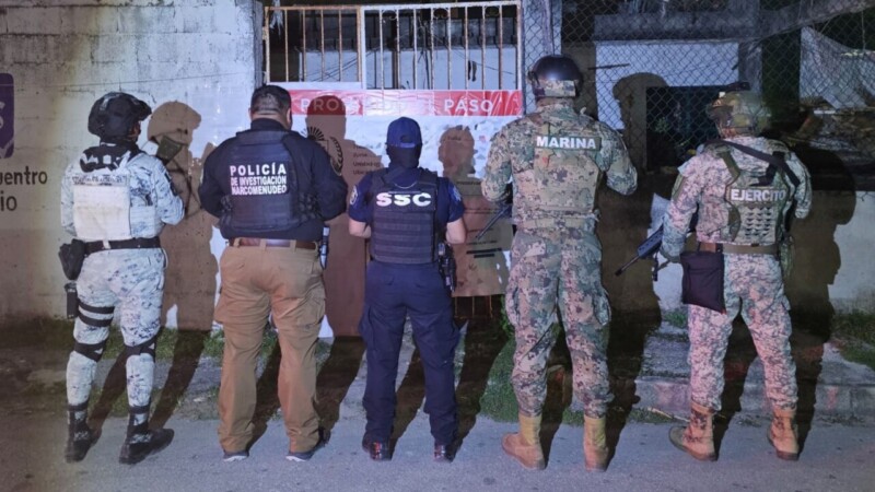 Aseguran drogas y armas de fuego en 3 cateos en Benito Juárez y 1 en Othón P. Blanco