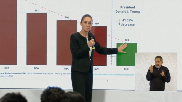 Trump verificó la reducción en tráfico de fentanilo: Sheinbaum