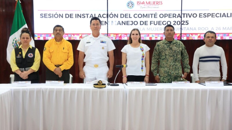 Instala Isla Mujeres Comité Especializado Municipal de “Manejo de Fuego 2025”