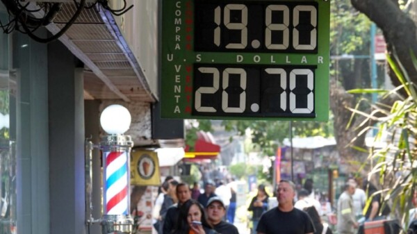 Peso fortachón, baja a menos de $20 por primera vez en 2025