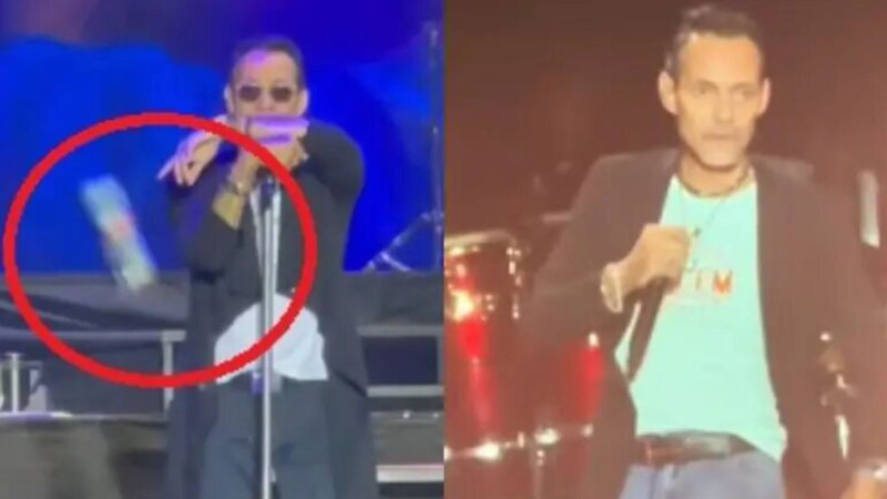 Tiran botella a Marc Anthony durante concierto en Colombia