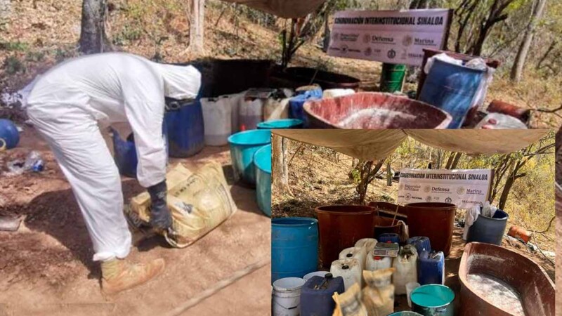 Desmantelan tres narcolaboratorios en Sinaloa Y Nayarit