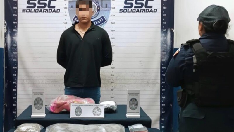 Playa del Carmen: Capturan a un sujeto con más de 180 dosis de enervantes en Real Ibiza