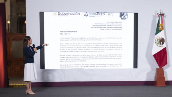 Rechaza Sheinbaum difusión de spots de EU en TV mexicana