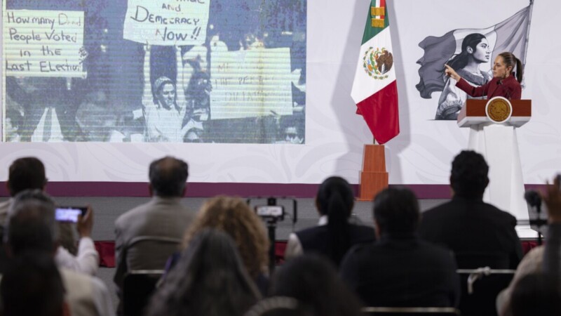 Desmiente Sheinbaum a la derecha, “dicen que estoy contra T-MEC”