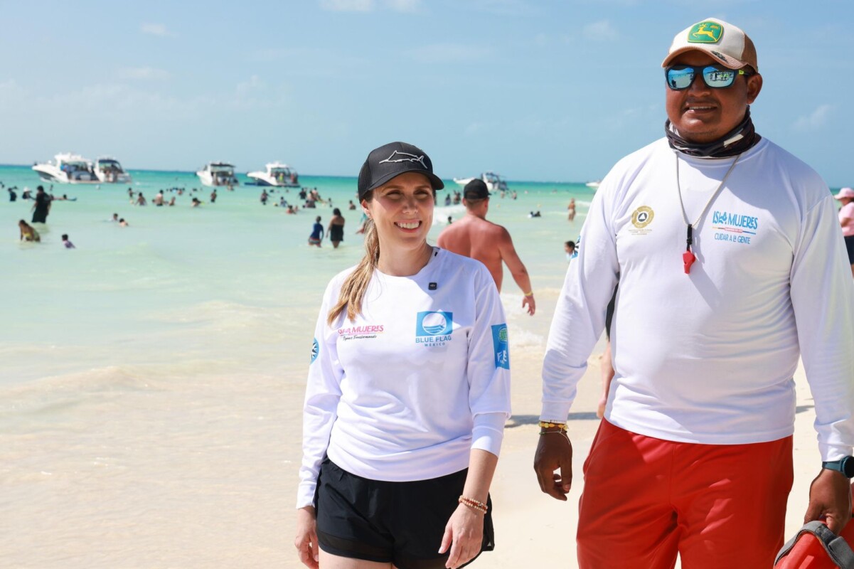 Atenea Gómez Ricalde supervisa playas de Isla Mujeres para brindar una Semana Santa segura y ordenada