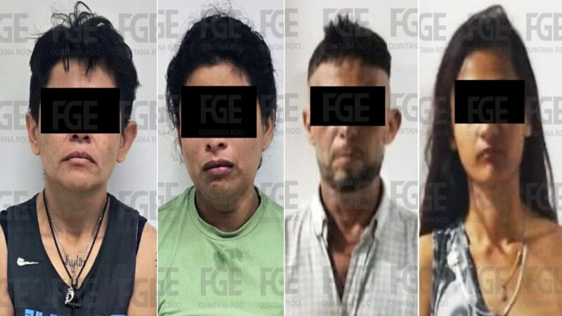 Detienen a cuatro personas y aseguran drogas y motocicletas robadas en Cancún