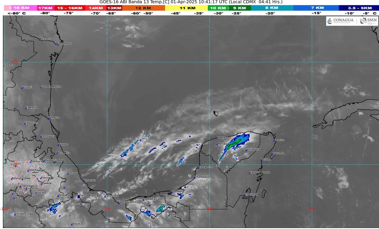 Pronóstico del clima en Quintana Roo para hoy miércoles 2 de abril 2025; cielo medio nublado durante el día con lluvias aisladas en el estado.