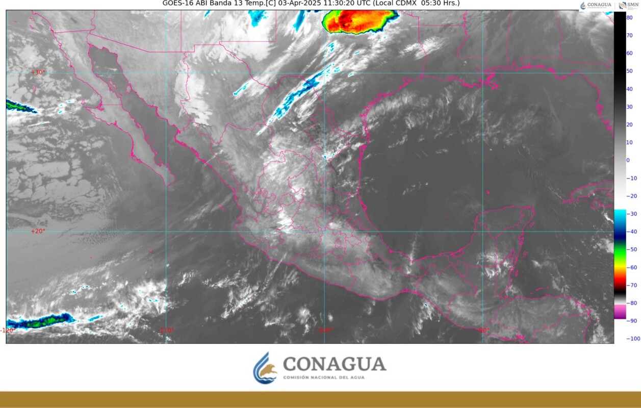 Pronóstico del clima en Quintana Roo para hoy jueves 3 de abril 2025; cielo medio nublado con lluvias aisladas en Quintana Roo.