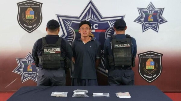 Detienen a presunto narcomenudista en Cancún