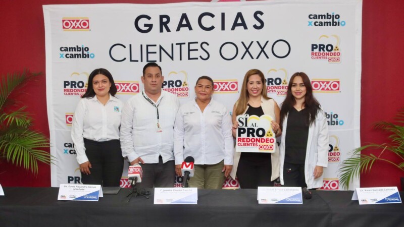 Anuncian redondeo de Oxxo a favor de portomorelenses