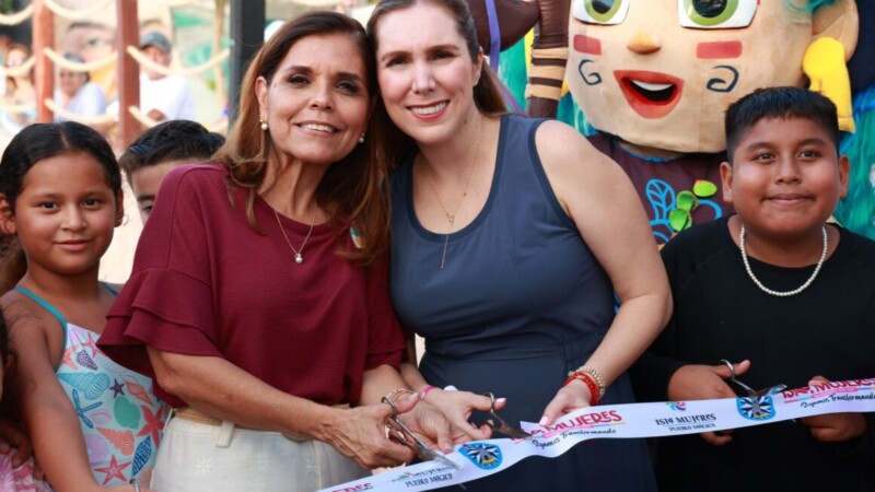 Atenea Gómez Ricalde inaugura el Parque Zazil-Há, el primero con juegos de agua en Playa Norte