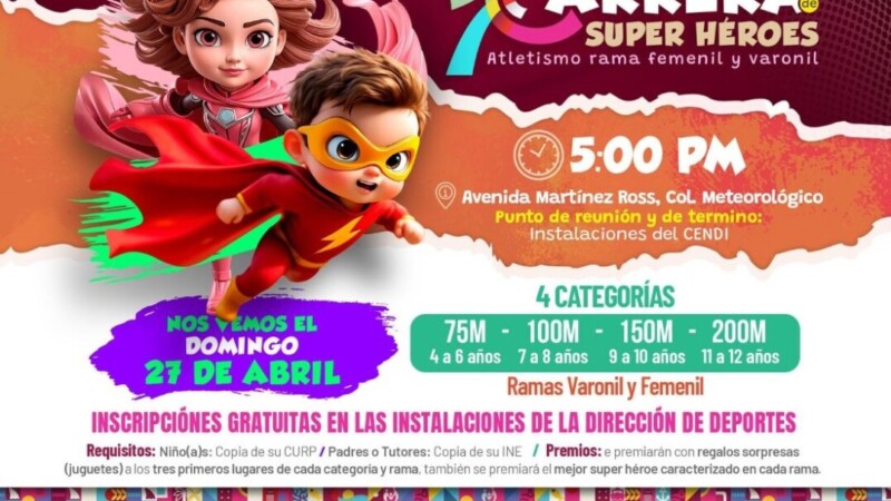 Atenea Gómez Ricalde invita a la niñez isleña a la Primera Carrera de Superhéroes
