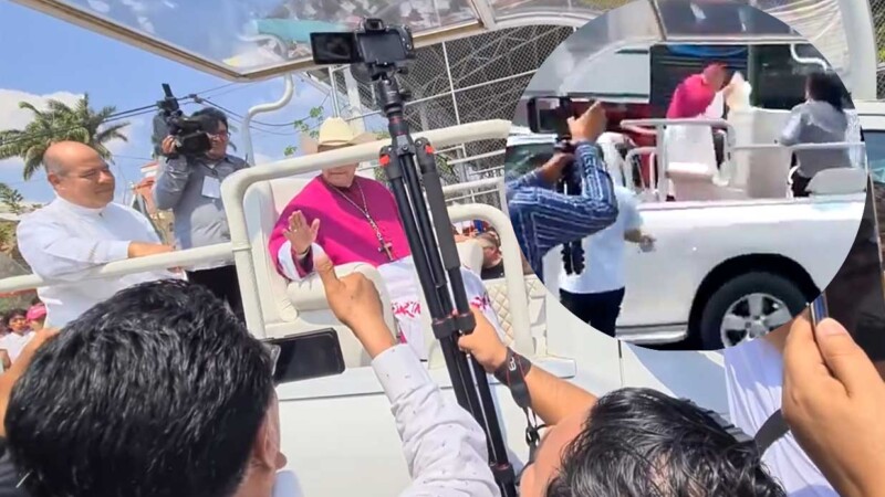 Arzobispo en Chiapas sale a pasear en "papamóvil" y desata oleada de críticas