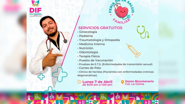 Gobierno Municipal anuncia la primera Feria de Salud Familiar en Isla Mujeres