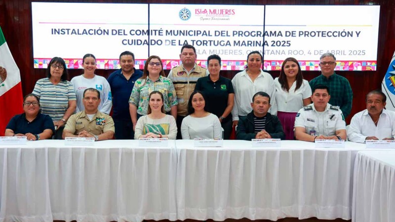Gobierno de Isla Mujeres instala el Comité Municipal de Protección y Conservación de la Tortuga Marina 2025