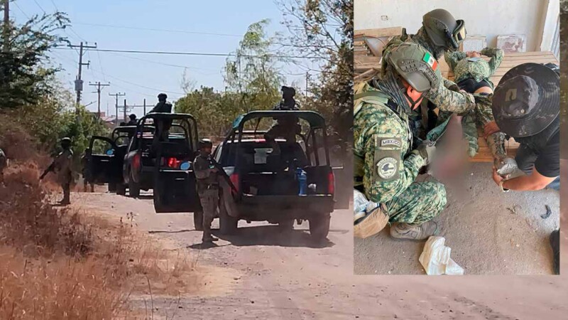 Bombardeo con dron deja dos militares heridos en Sinaloa
