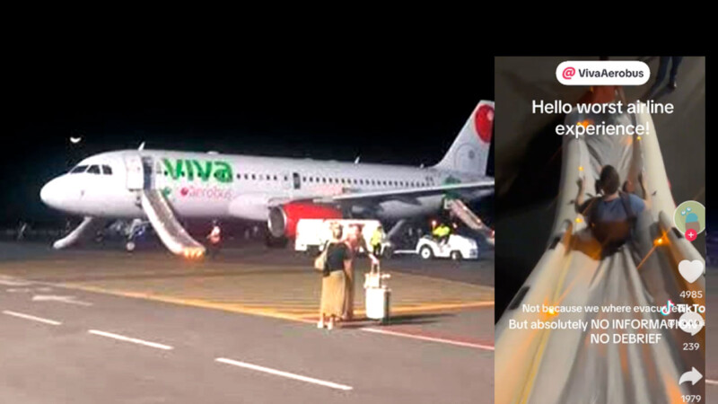 Pasajeros de Viva Aerobus viven momentos de terror en Oaxaca por incendio en avión 