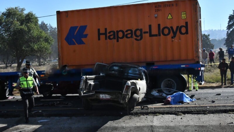 Dos muertos en fatal choque en la carretera federal México-Veracruz