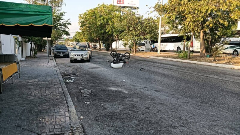 Trágico accidente en motocicleta en la avenida Bonampak de Cancún