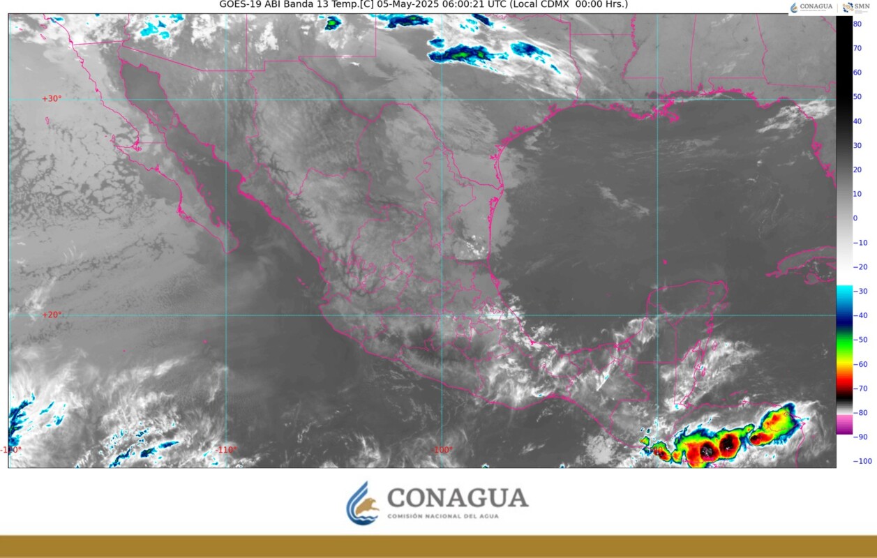 Pronóstico del clima en Quintana Roo para hoy lunes 5 de mayo 2025; cielo medio nublado con lluvias aisladas en Quintana Roo.