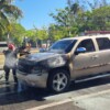 Arde en llamas camioneta en el kilómetro 0 de zona hotelera