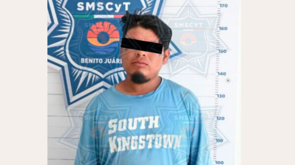 Detienen a hombre por agredir a policías en la Sm. 67 en Cancún