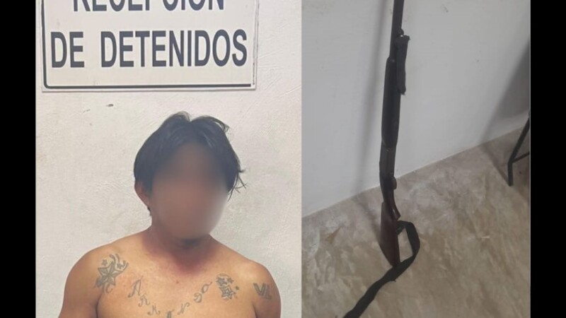 Yucatán: Detienen a sujeto por lesionar a dos vecinos con una escopeta