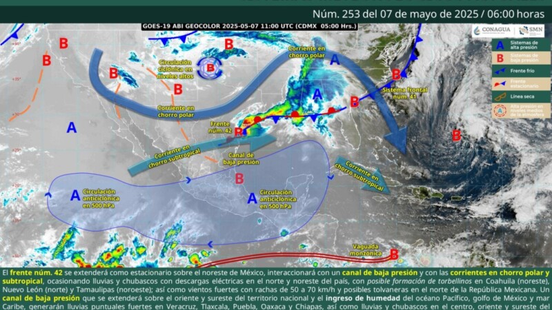 Pronóstico del clima en Quintana Roo para hoy miércoles 7 de mayo 2025