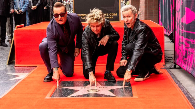 Green Day recibe estrella en el Paseo de la Fama de Hollywood