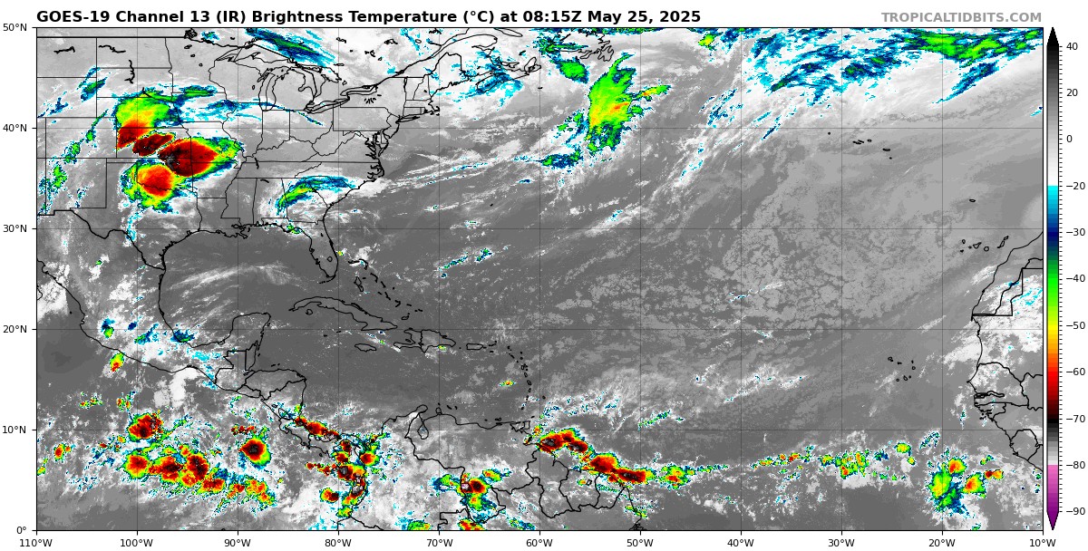 Pronóstico del clima en Quintana Roo para hoy domingo 25 de mayo 2025; lluvias aisladas en zonas de Campeche y Quintana Roo.