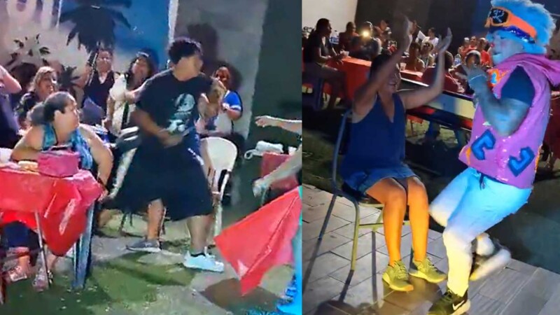 Por poco se lo carga el payaso... al payaso!: Joven armado con cuchillo interrumpe festejo en Nuevo León