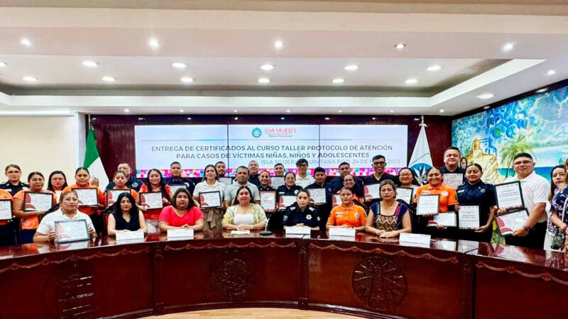 Gobierno Municipal impulsa la profesionalización en atención a víctimas infantiles en Isla Mujeres