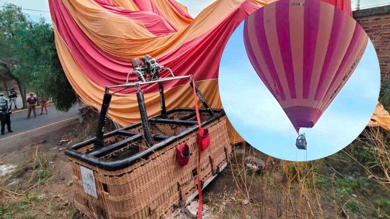 Cae globo aerostático cerca de las pirámides de Teotihuacan