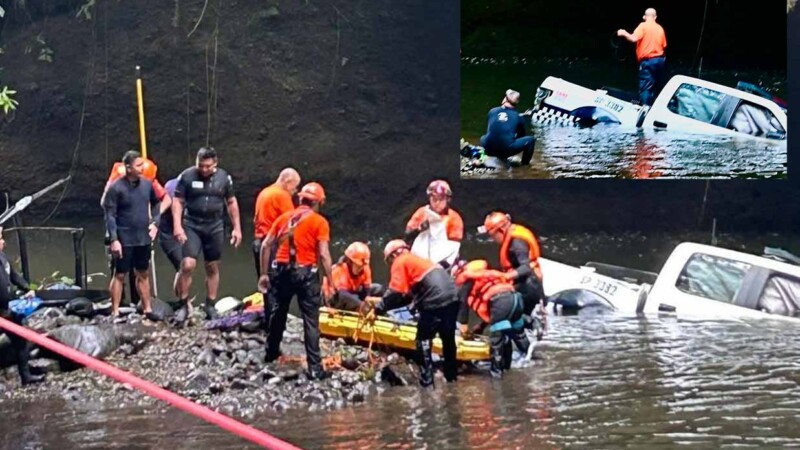 Mueren dos policías en Veracruz al caer con todo y patrulla a un barranco