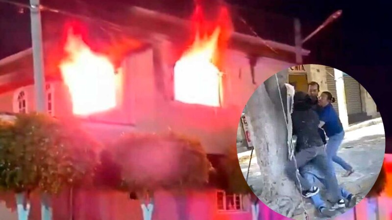 Estalla furia social en Puebla, ciudadanos queman propiedad tras golpiza a vendedor ambulante