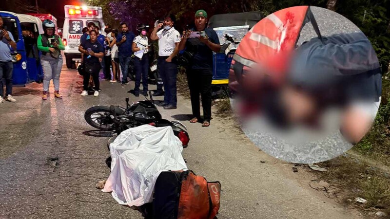 Repartidor de Didi pierde la vida en trágico accidente vial en Cancún