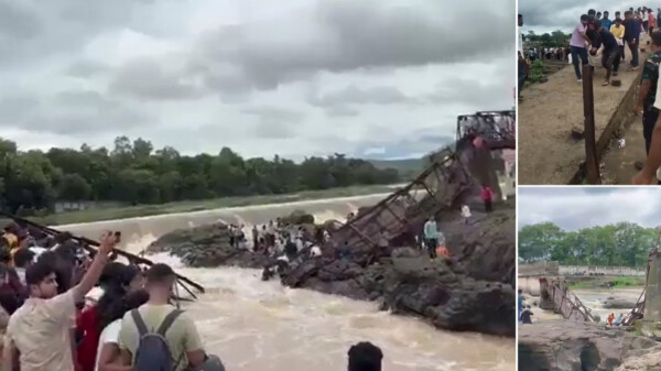 Dos muertos y 32 heridos al derrumbarse un puente en Maharashtra, India
