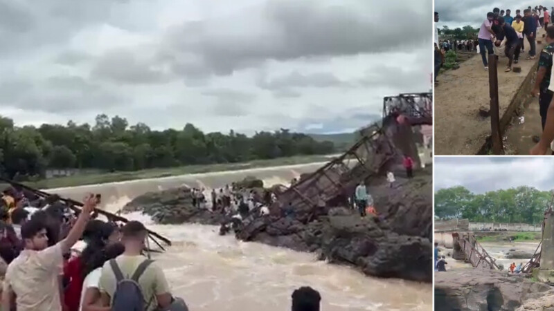 Dos muertos y 32 heridos al derrumbarse un puente en Maharashtra, India