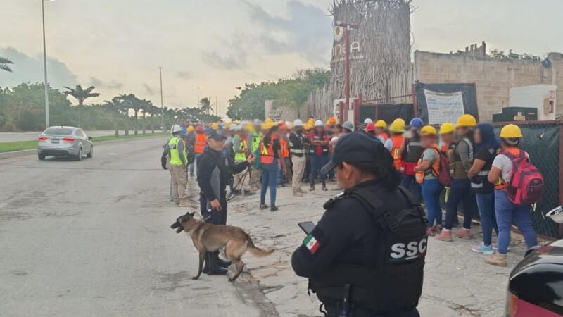 Aplican autoridades Operativo Obra Segura en Cancún