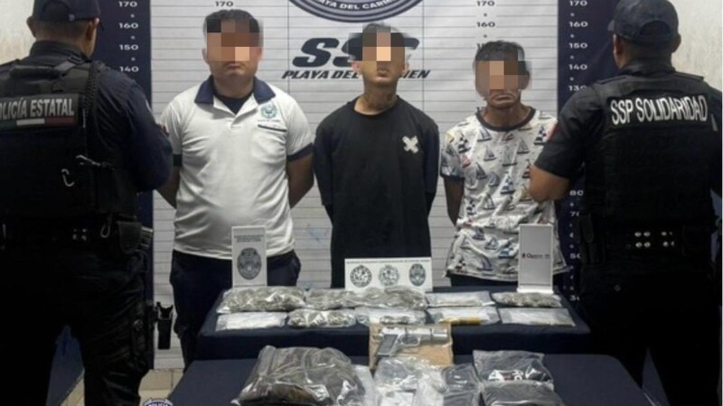 Playa del Carmen: Sorprendidos cuando manipulaban bolsitas con droga