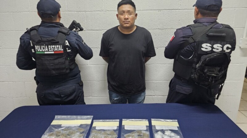 Detienen a presunto narcomenudista en la isla de Cozumel