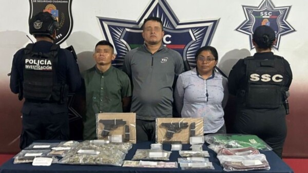 Detenidos con armas y droga en Paseos del Mar en Cancún