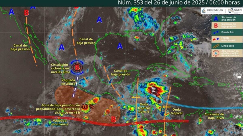 Pronóstico del clima en Quintana Roo para hoy jueves 26 de junio 2025